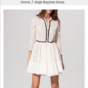 MAJE Rayane Lace Puffball Dress Size 2